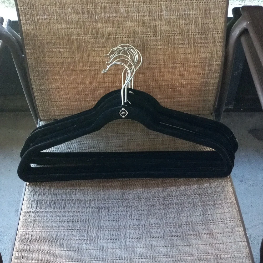 10 Black JM Velvet Hanger